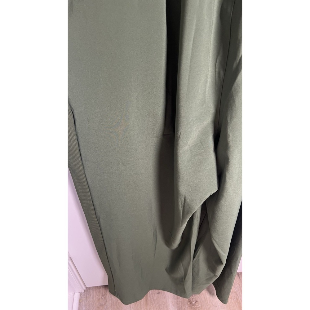 LIVI By Lane Bryant Plus Size 18 Green Stretch‎ Woven Zip-Up Sleeveless Jumpsuit - Picture 10 of 13